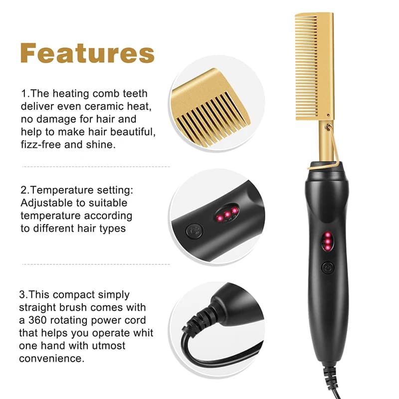  itsskk | Professional 2 in 1 Thermal Styling Comb and Straightener thumbnail 5